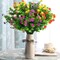10 Bundles Artificial Flowers, Outdoor Gypsophila Baby's Breath Fake Flowers, UV Resistant Faux Plastic Greenery Shrubs Hanging Plants for Home Wedding Garden Porch Window Box Decoration 13"D x 3"W x 7"H
